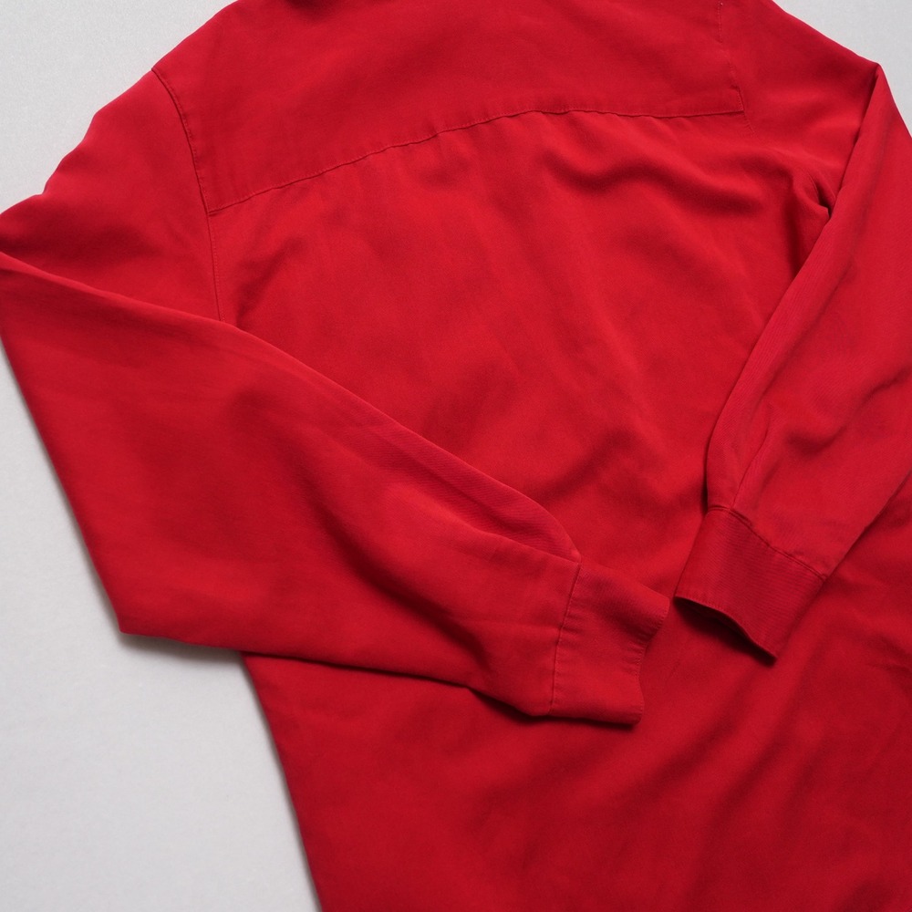 Crazy Horse Womens Medium Red Career Button Up Office Casual Shirt - Picture 13 of 16